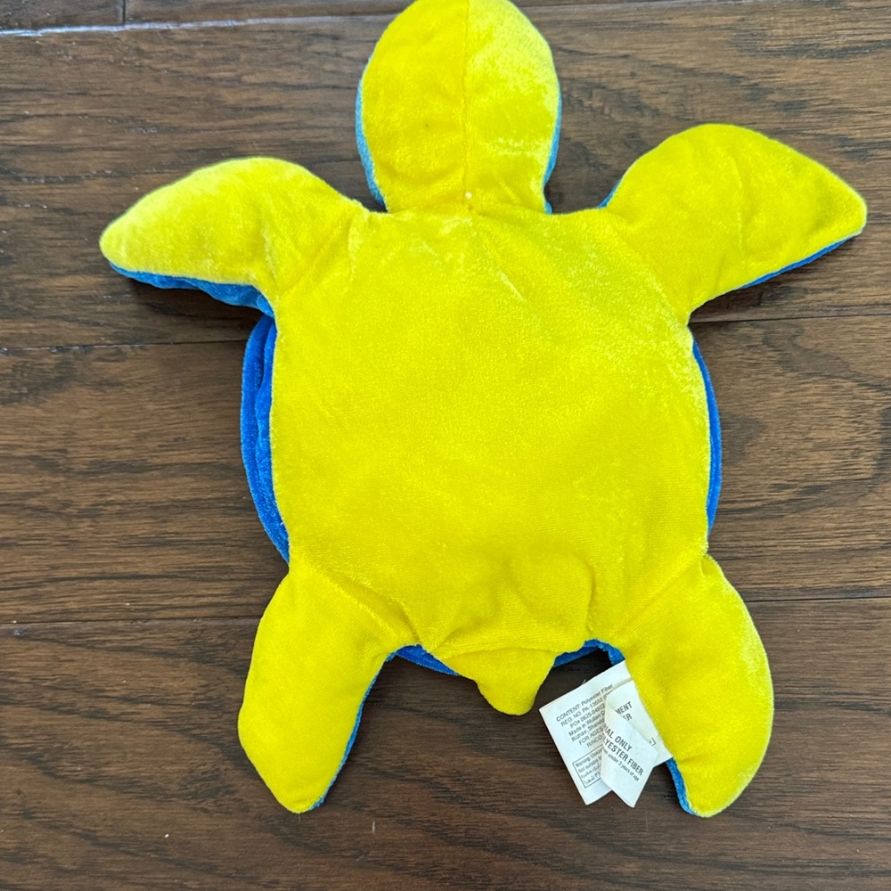 Blue and Multicolor Stuffed Turtle - Picture 2 of 2